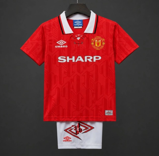 Retro Kids 92/94 Manchester United Red Home Jersey
