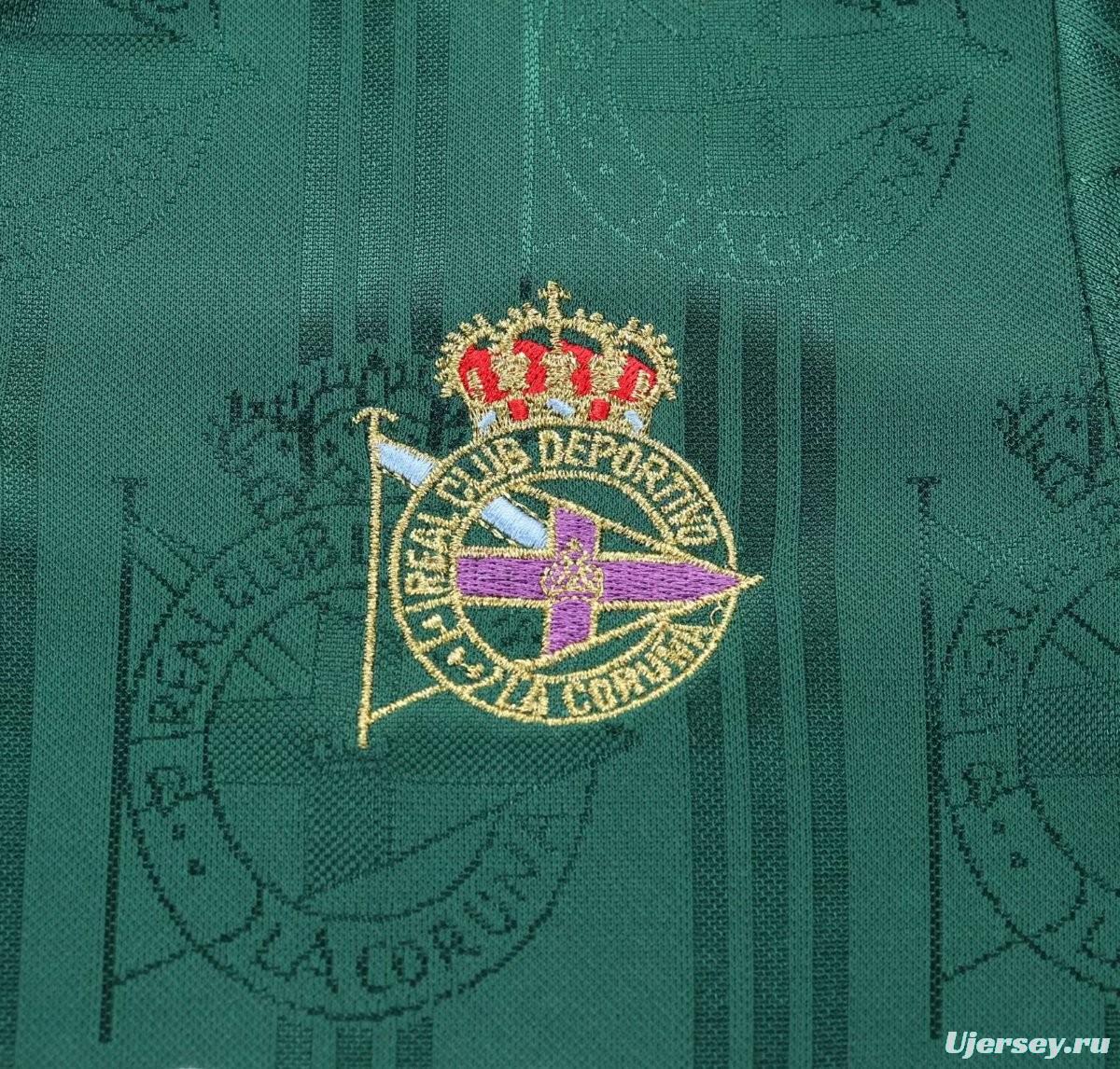 Retro Kids 99/00 Deportivo de La Coruna Away Green Jersey