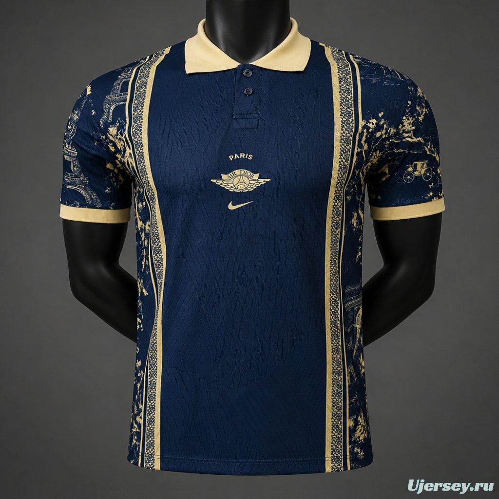Player Version 26/27 PSG/Paris Saint Germain Air Dior POLO Navy Jersey