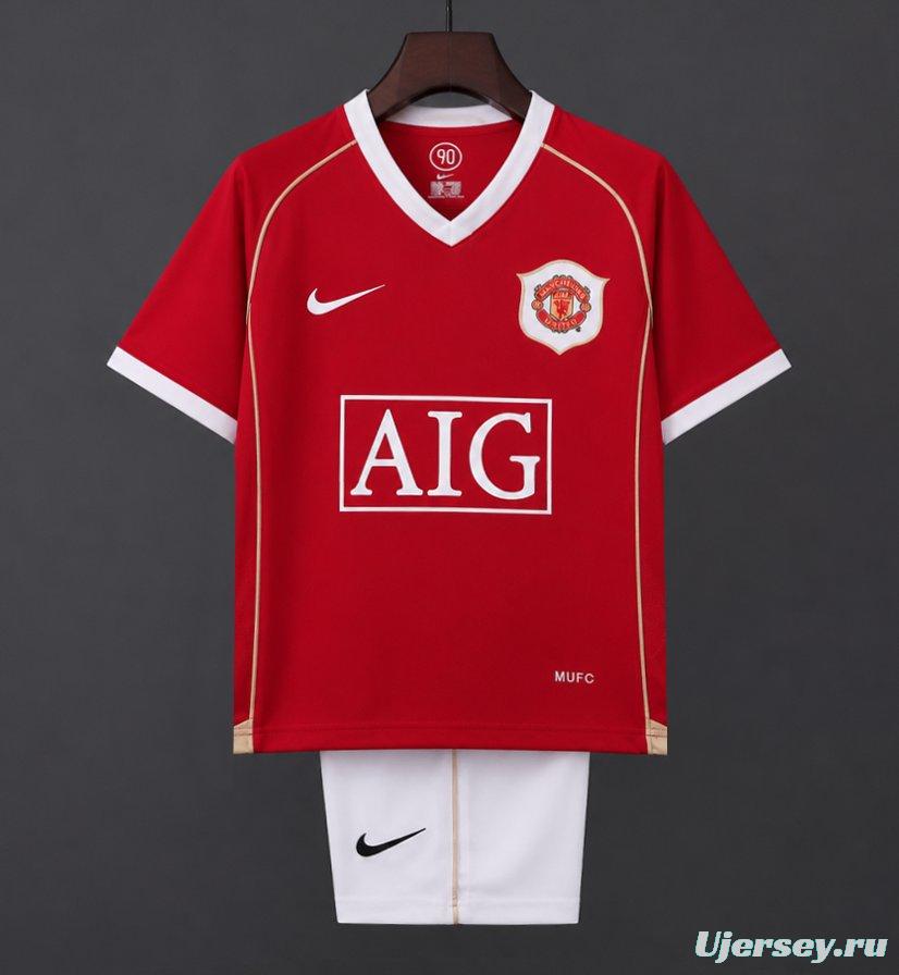 Retro Kids 06/07 Manchester United Home Jersey