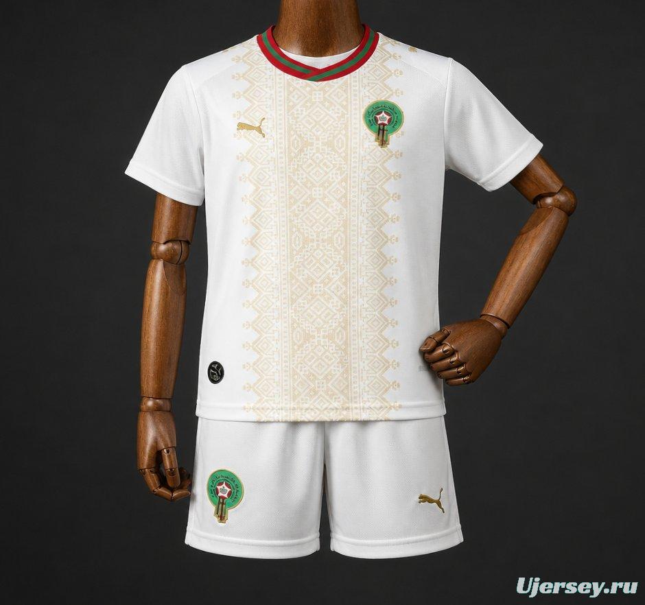 2026 Kids Morocco World Cup Away Kit