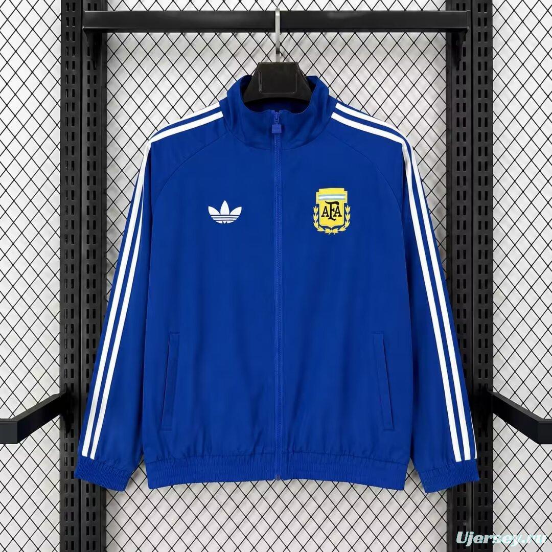 2026 Argentina BLue Full Zipper Windbreaker
