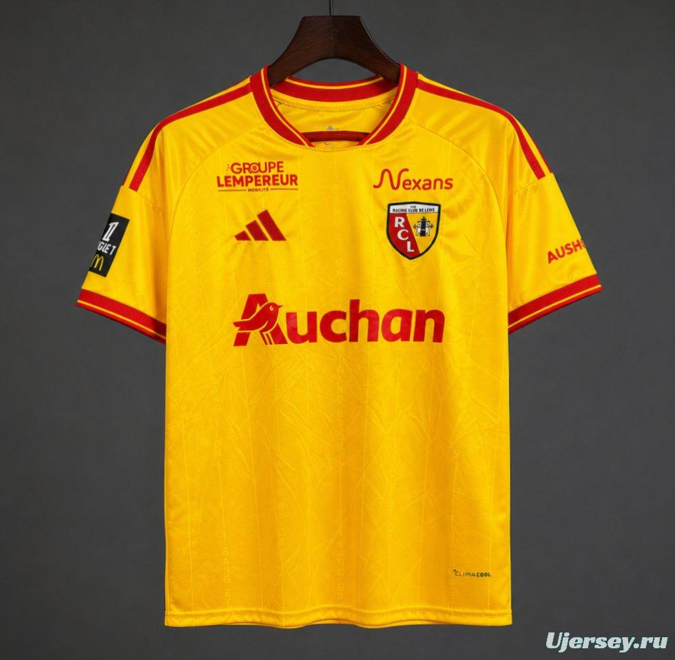 26/27 RC Lens Home Yellow Red Jersey