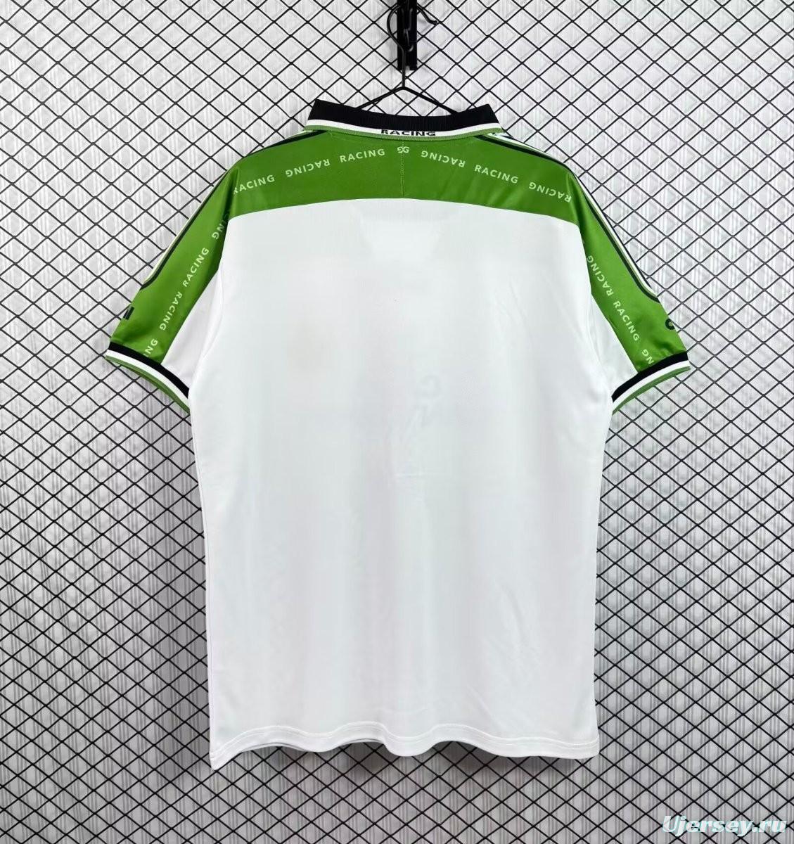 Retro 97/98 Racing Santander Home White Green Jersey