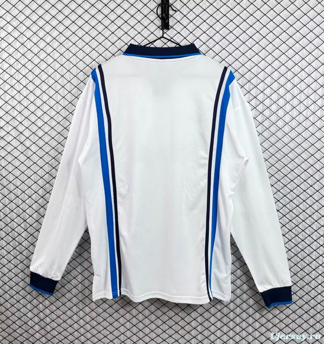 Retro 97/98 Napoli Away White Long Sleeve Jersey