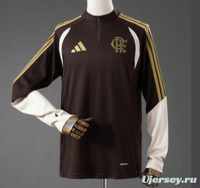26/27 Flamengo Long Sleeved Training Jersey Uniform Brown