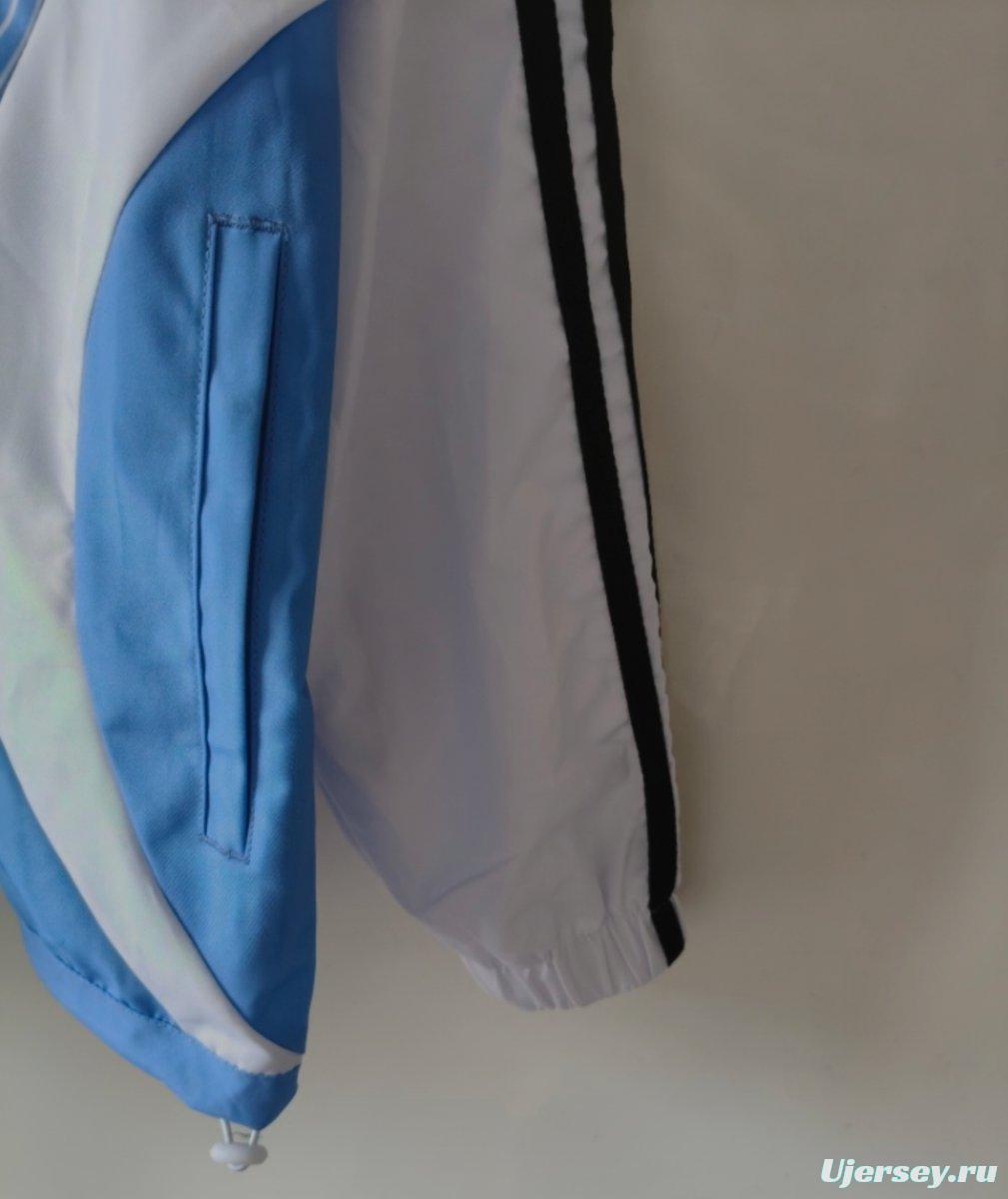 2026 Argentina Light Blue & White Windbreaker Jacket