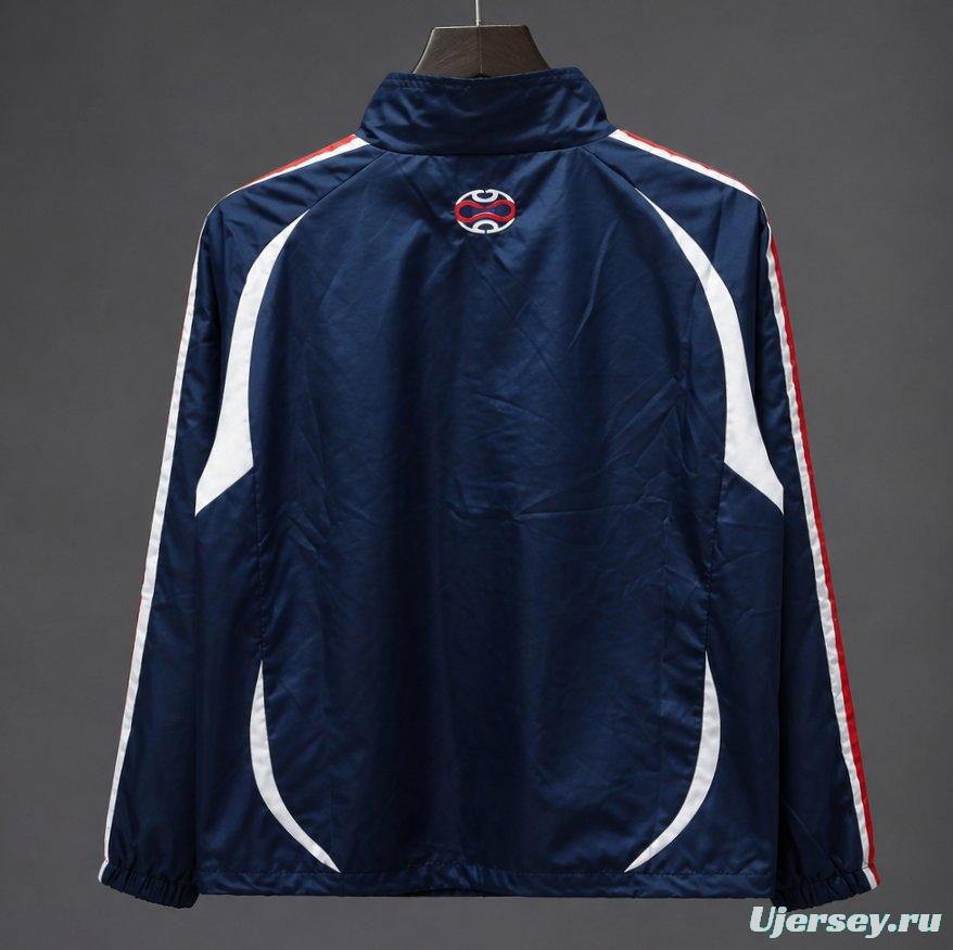 Retro 2006 France Navy Blue Windbreaker Jacket