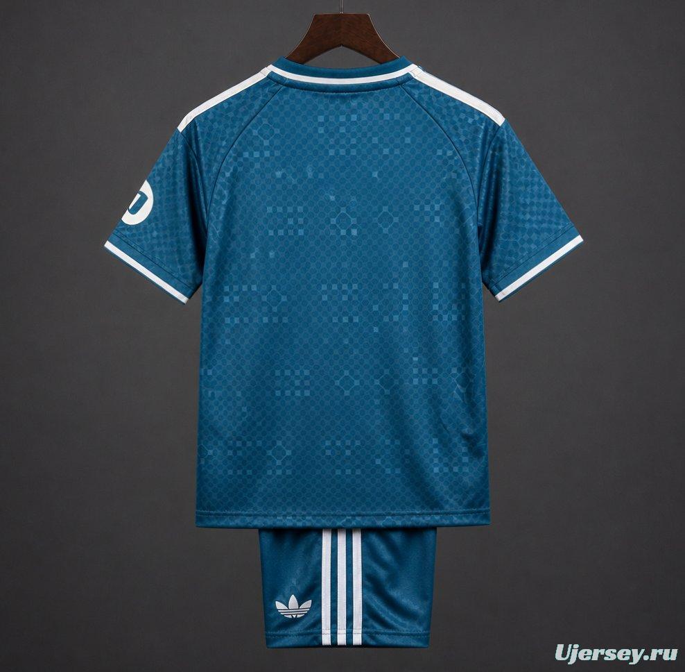 26/27 Kids Real Madrid Teal Away Jersey Kit