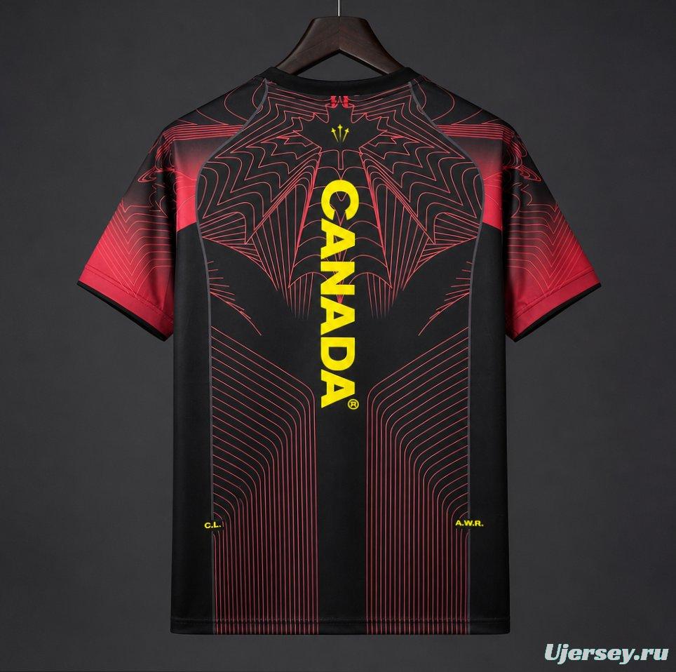 2026 Canada World Cup Black/RED Pre-Match Jersey