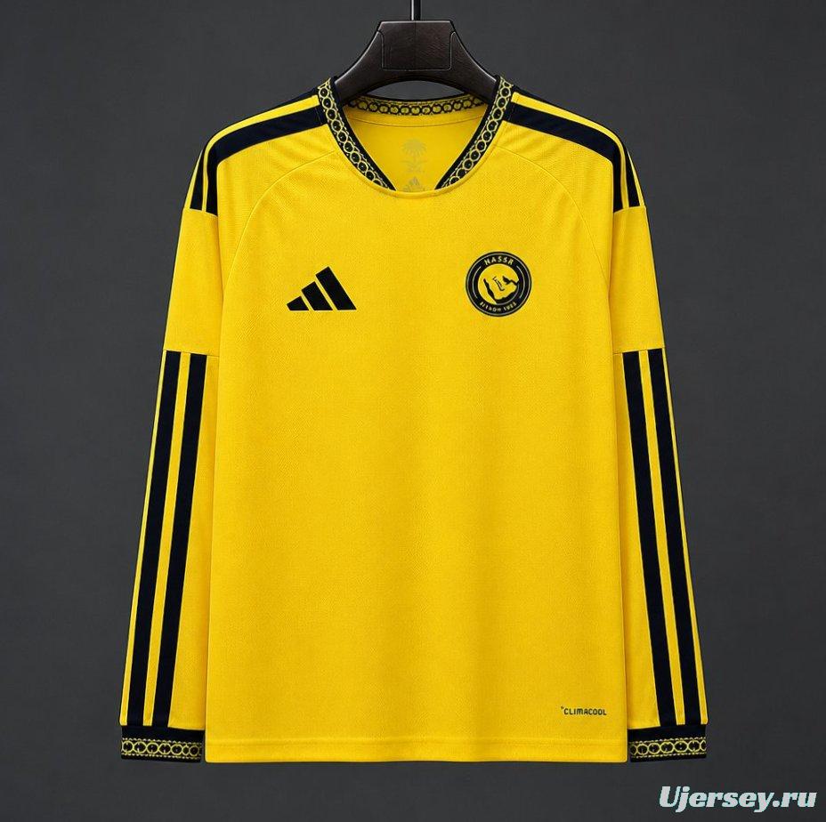 26/27 Al-Nassr Home Long Sleeve Yellow Jersey