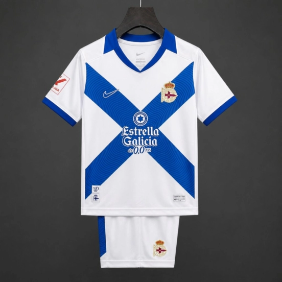 26/27 Kids Deportivo La Coruna Third White Jersey