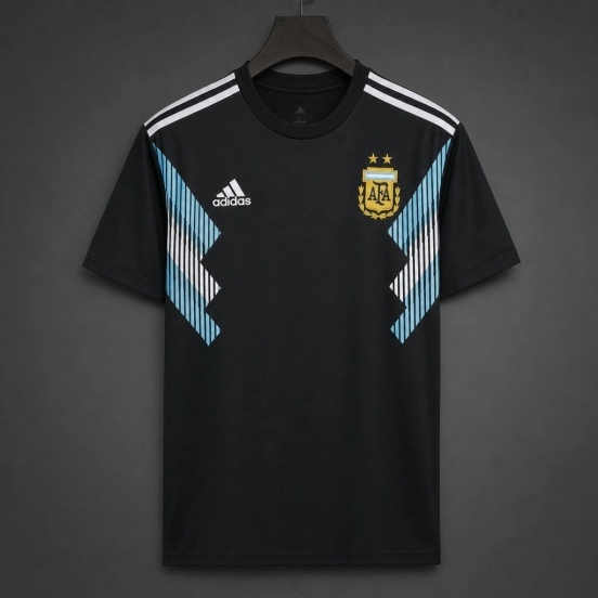 Retro 2018 Argentina Away Black Jersey