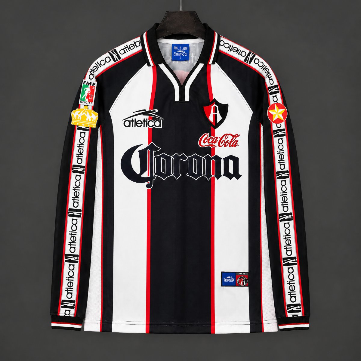 Retro 99/00 Atlas Third Long Sleeve Black/White  Jersey